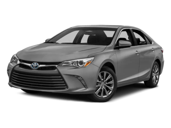 Silver Toyota Camry Hybrid Car PNG Transparent Background