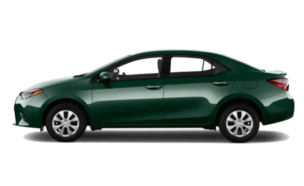 Dark Green Sedan Car PNG Transparent Background
