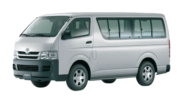 Silver Toyota Hiace Van PNG
