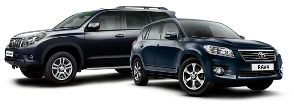 Toyota Land Cruiser Prado and RAV4 SUVs PNG Transparent