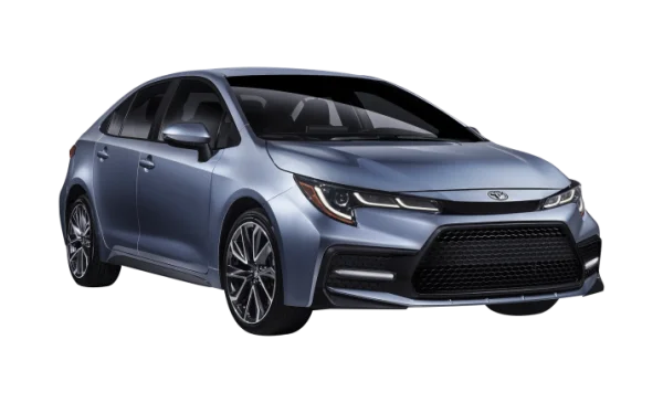 Blue Toyota Corolla Sedan PNG Transparent Background
