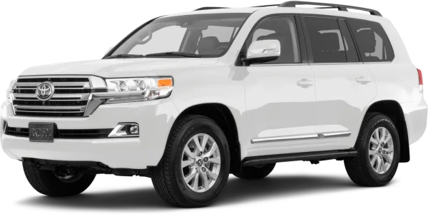 White Toyota Land Cruiser SUV PNG Transparent Background