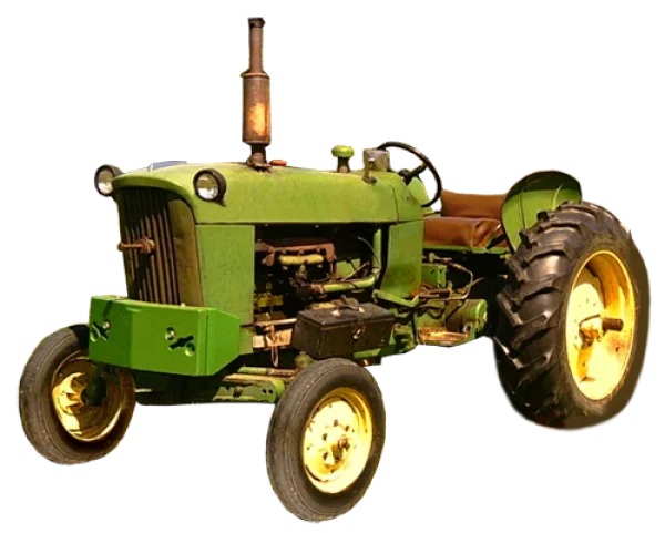 Vintage Green Farm Tractor PNG Transparent Background