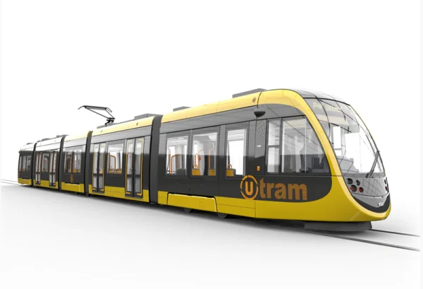 Modern Yellow U-Tram PNG Transparent