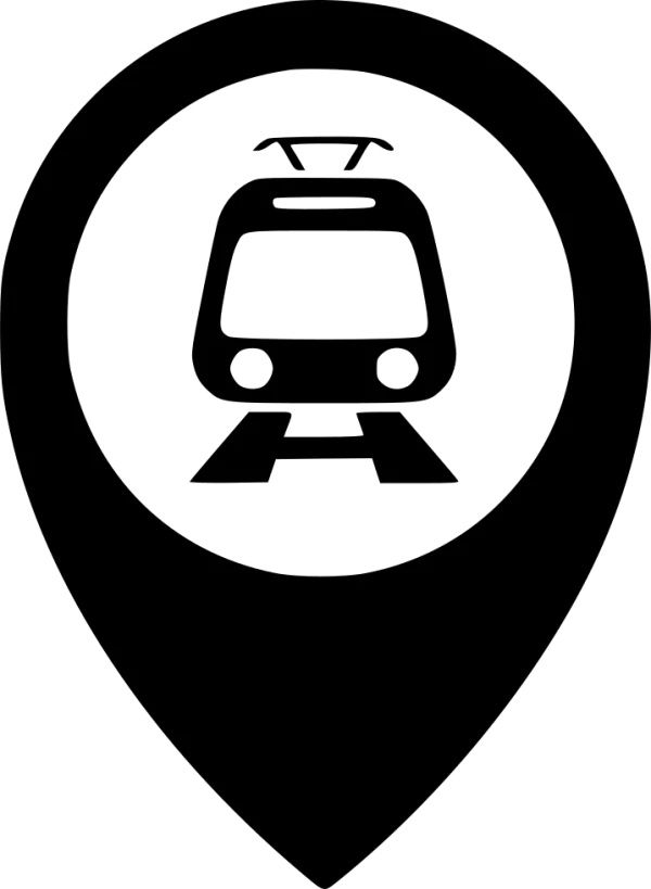 Train Station Location Pin Icon PNG
