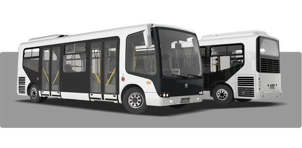 Modern City Buses PNG Transparent Background