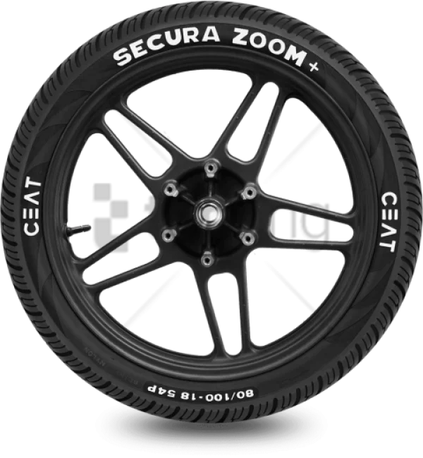 CEAT Secura Zoom+ Motorcycle Tire with Alloy Wheel PNG