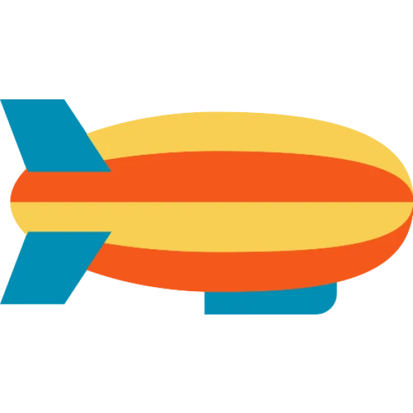 Cartoon Blimp PNG Transparent Background