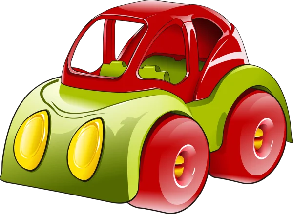 Red Green Cartoon Toy Car PNG Transparent