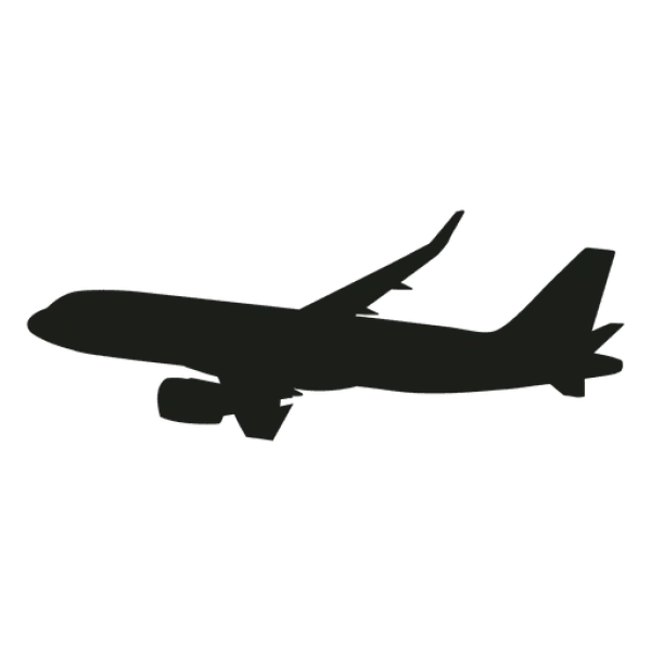 Airplane Silhouette PNG Transparent Background