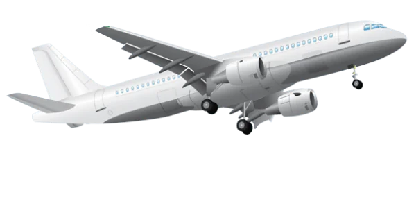 White Passenger Airplane PNG Transparent