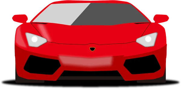 Red Sports Car Front View PNG Transparent