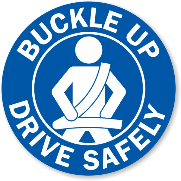 Buckle Up Drive Safely Icon PNG Transparent Background