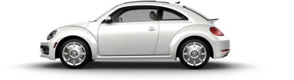 White Volkswagen Beetle Car PNG Transparent Background
