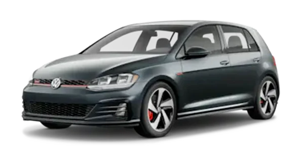 Dark Grey Volkswagen Golf GTI PNG Transparent Background
