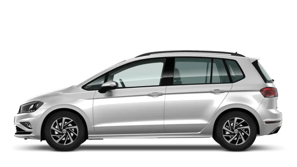 Silver Volkswagen Golf Sportsvan PNG Transparent Background