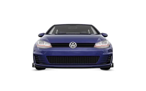 Blue Volkswagen Golf GTI Front View PNG