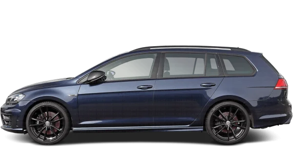 Dark Blue Volkswagen Golf R Variant PNG Transparent Background
