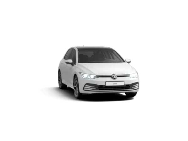 White Volkswagen Golf 8 Car PNG Transparent