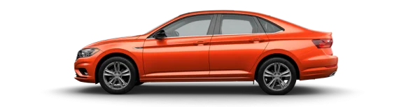 Orange Sedan Car PNG Transparent Background