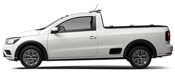 White Compact Pickup Truck PNG Transparent Background