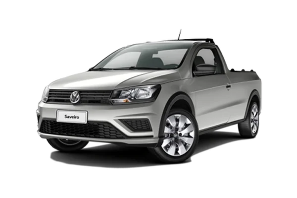 Silver Volkswagen Saveiro Pickup Truck PNG Transparent