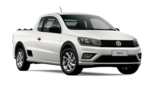 White Volkswagen Saveiro Pickup Truck PNG Transparent Background