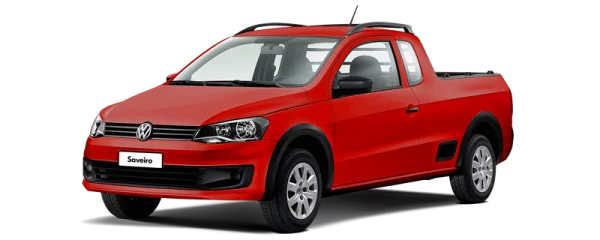 Red Volkswagen Saveiro Pickup Truck PNG