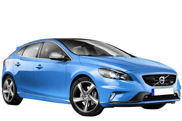 Blue Volvo Hatchback Car PNG Transparent