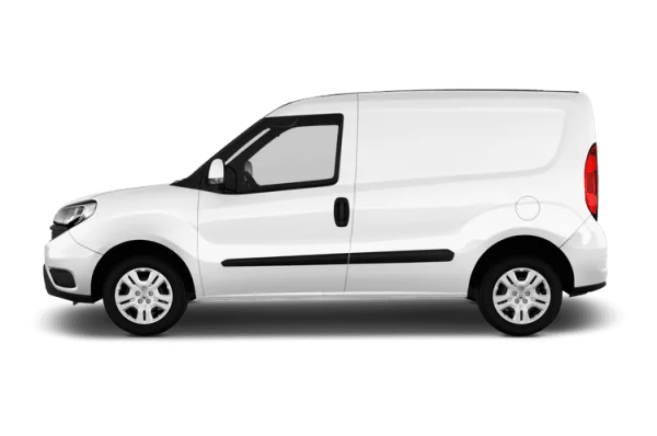 White Commercial Delivery Van PNG Transparent Background