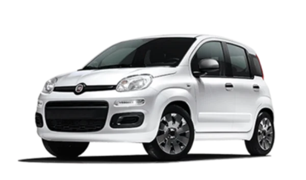 White Fiat Panda Car PNG Transparent Background