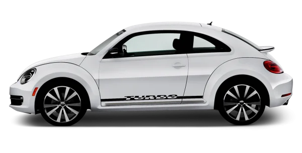 White Volkswagen Beetle Turbo Car PNG Transparent Background