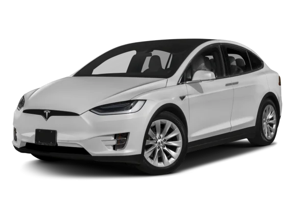 White Tesla Model X Car PNG Transparent Background