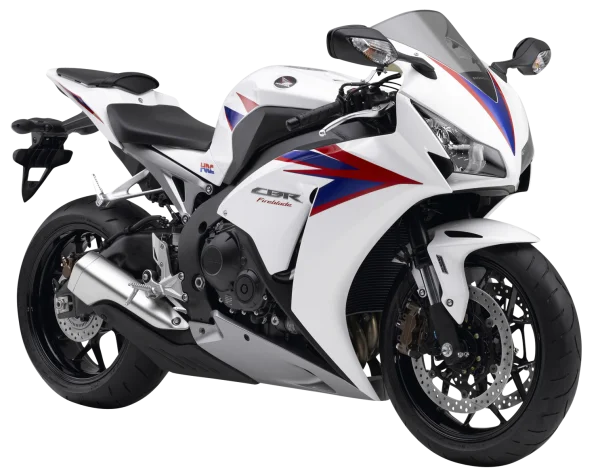 White Honda CBR Fireblade Sportbike PNG