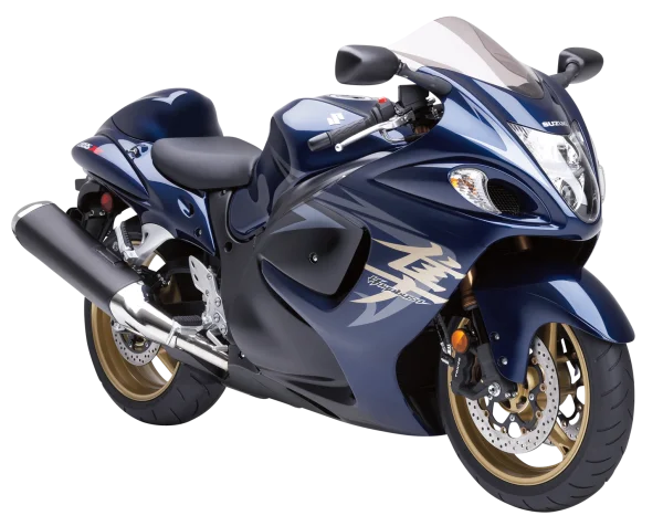 Blue Suzuki Hayabusa Motorcycle PNG Transparent