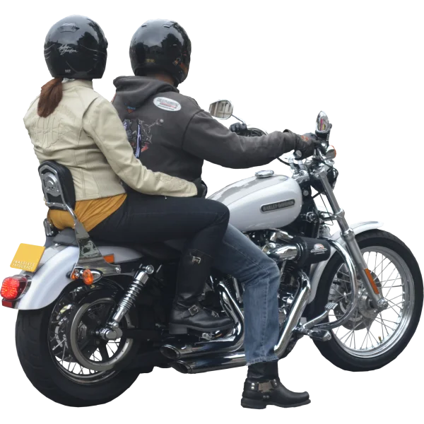 Couple Riding Motorcycle PNG Transparent Background