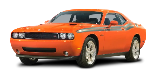 Orange Dodge Challenger R/T Muscle Car PNG