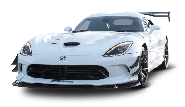 White Performance Sports Car PNG Transparent Background