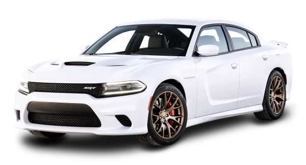 White Dodge Charger SRT PNG Transparent Background