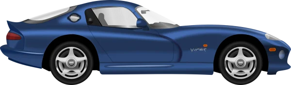 Blue Dodge Viper Sports Car PNG Transparent Background
