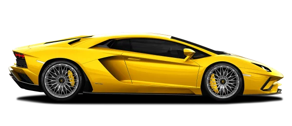 Yellow Lamborghini Sports Car PNG Transparent Background