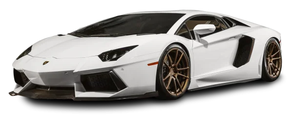White Lamborghini Aventador PNG Transparent Background