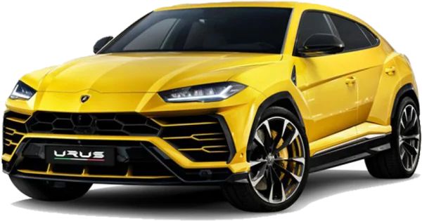 Yellow Lamborghini Urus PNG Transparent Background
