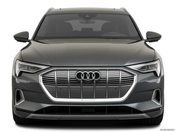Audi E-tron Grey Electric Car Front View PNG