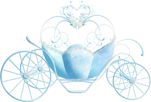 Magical Blue Fairytale Carriage PNG Transparent