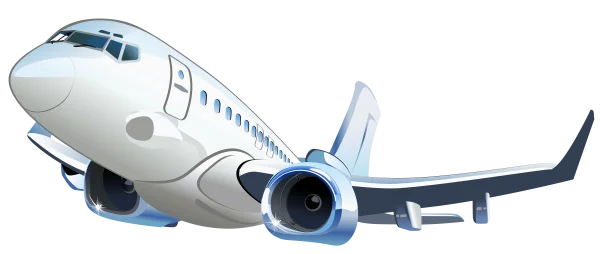 Stylized Passenger Jet PNG Transparent