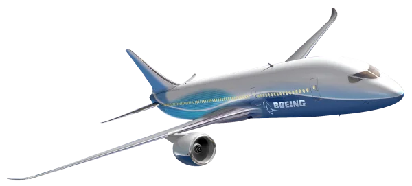 Modern Boeing Commercial Airplane PNG
