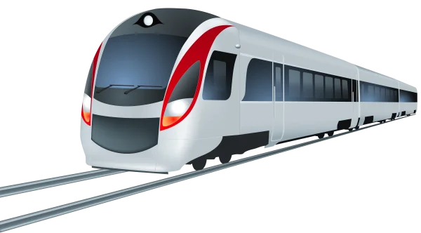 Modern High-Speed Train PNG Transparent Background