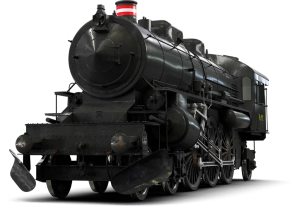 Vintage Steam Locomotive PNG Transparent Background