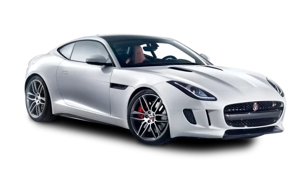 White Jaguar F-Type Coupe PNG Transparent